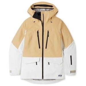 Stio Figment Women’s Tan & White Ski Jacket - Size Large